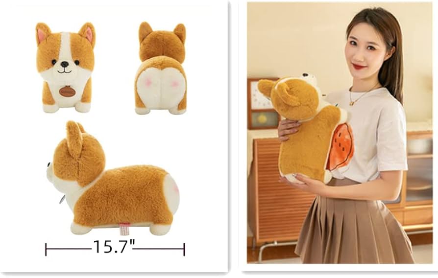 Amazon.co.jp: XIZHI 15.7インチ かわいいコーギーぬいぐるみ ソフト