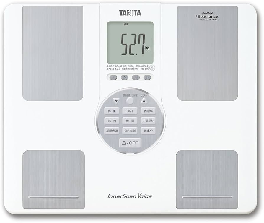 Amazon | タニタ 体重 体組成計 音声 日本製 ホワイト BC-202 WH 音声