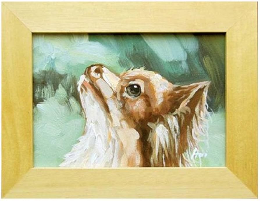 Amazon｜額装犬油絵写実画 チワワ DL-22-3 5369aj｜アートワーク