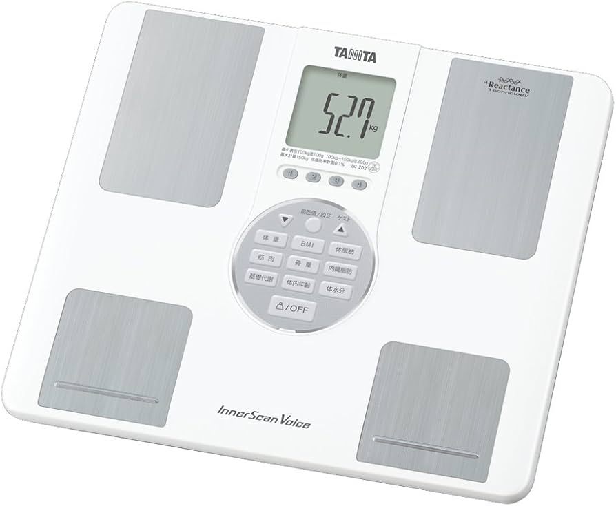 Amazon | タニタ 体重 体組成計 音声 日本製 ホワイト BC-202 WH 音声