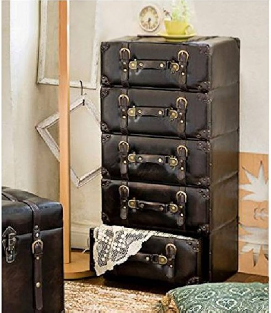 Amazon｜【直送】トランク型収納シリーズ（チェスト・5段） Aダーク