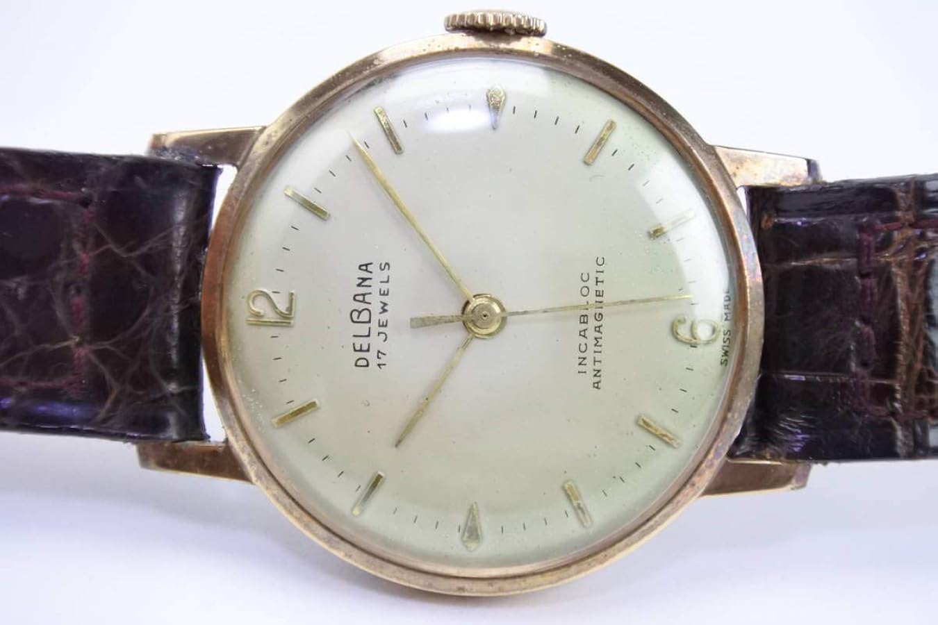 Amazon | アンティーク 50年代頃 スイス製DELBANA 手巻紳士腕時計 保管