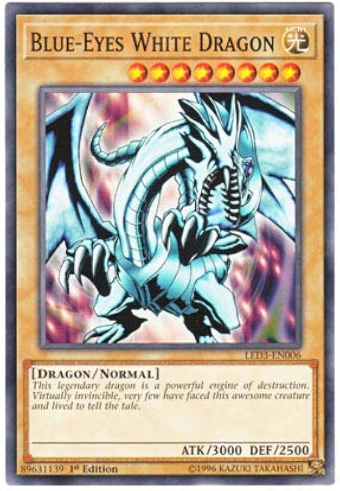 Amazon.co.jp: 遊戯王 英語版 LED3-EN006 Blue-Eyes White Dragon 青眼