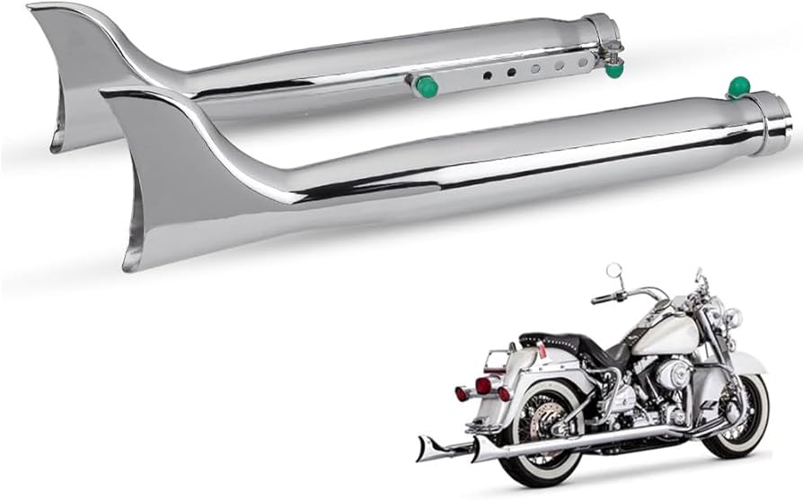 Amazon | バイク マフラー フィッシュテール 汎用 サイレンサー