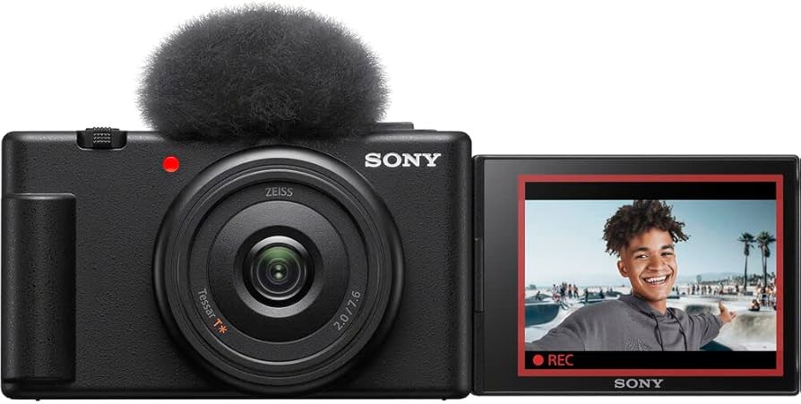 Amazon.com : Sony ZV-1F Vlogging Camera (Black) (ZV1F/B) + Case +