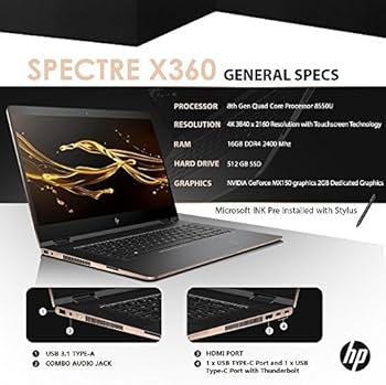 Amazon.co.jp: HP Older Spectre x360 2-in-1 15.6インチ 4K UHD Touch