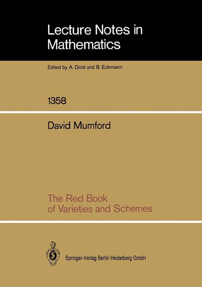 Amazon | The Red Book of Varieties and Schemes | Mumford QC, David