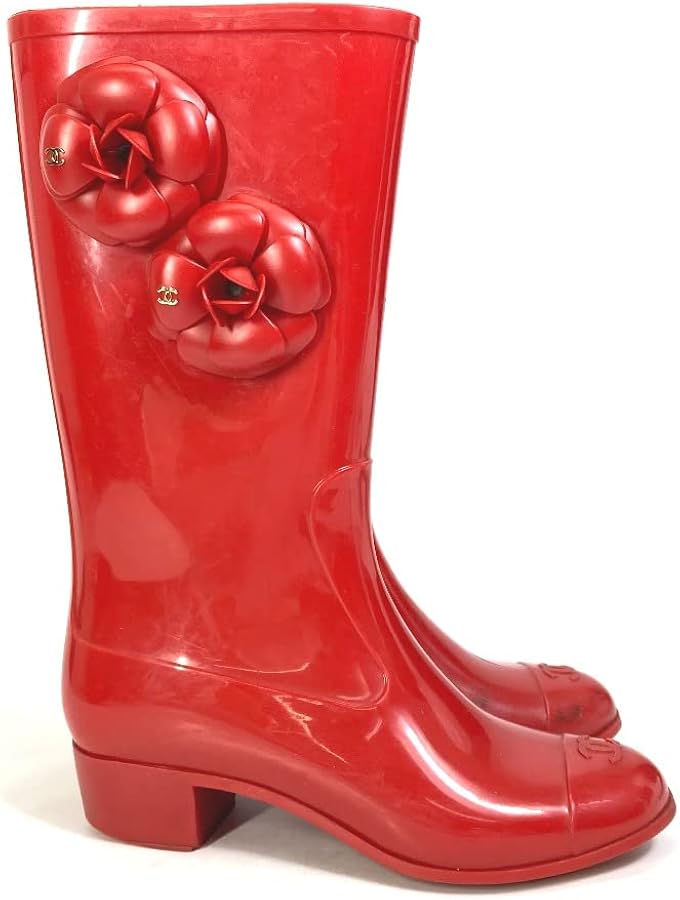 Amazon | [CHANEL] (シャネル) カメリア カメリア レインブーツ ロング