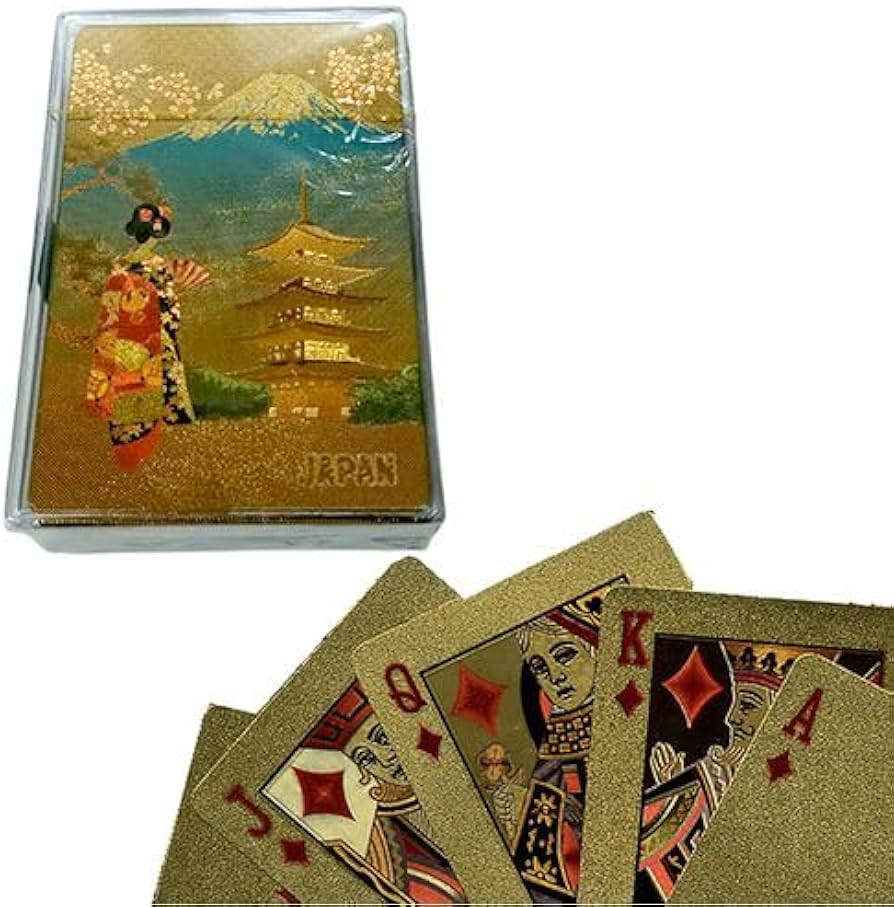 Amazon.co.jp: 舞妓さん 富士山 黄金トランプ セレブトランプ 日本の