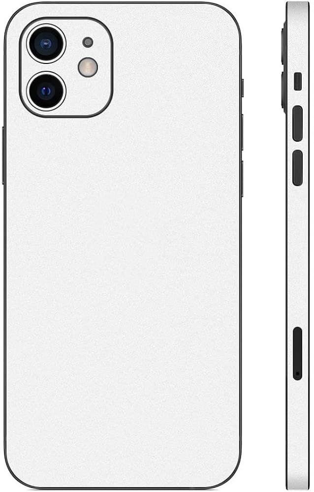 Amazon | wraplus スキンシール iPhone12 対応 [ホワイト] 背面 側面