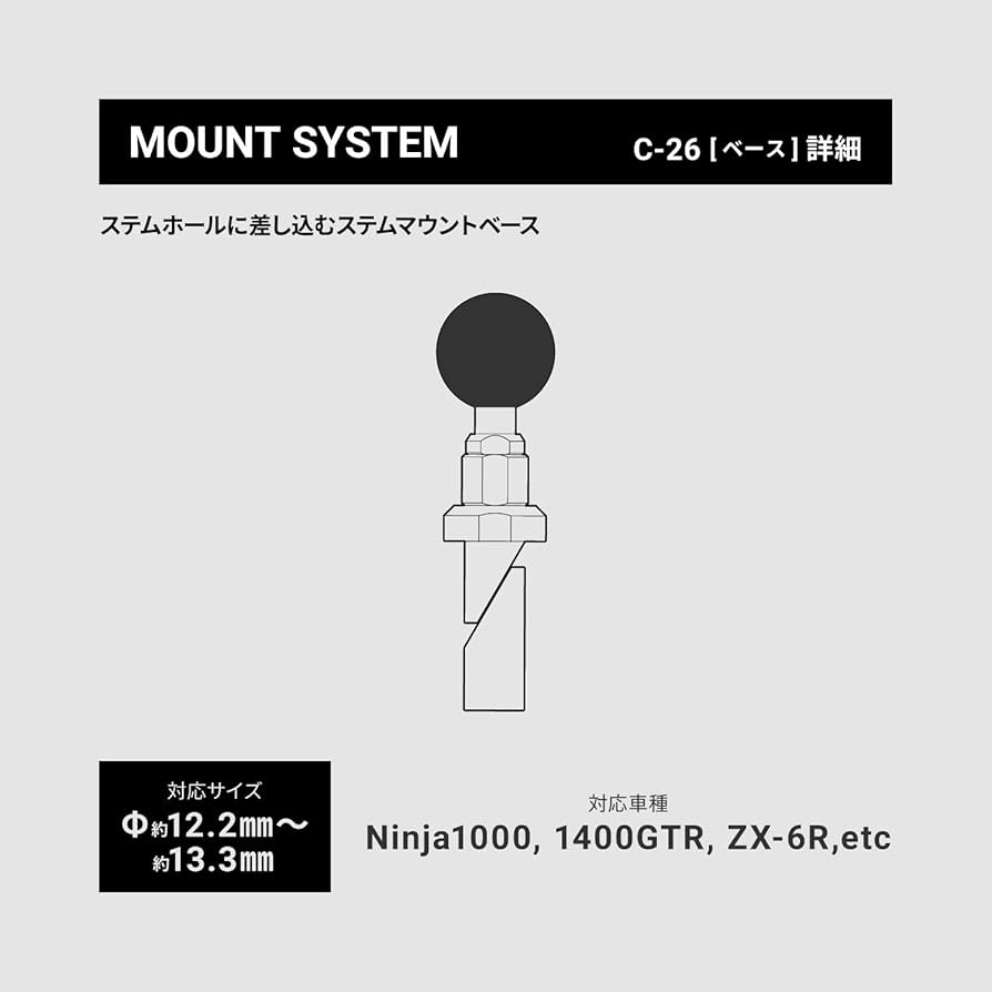 Amazon | サインハウス(SYGNHOUSE) バイク用 マウントシステム Cパーツ
