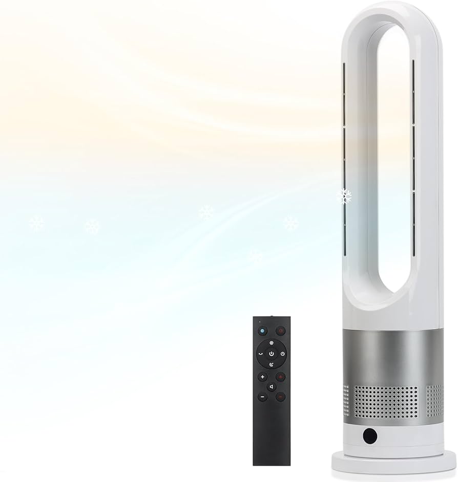 Amazon | セラミックヒーター 【冷暖房兼用・羽なし】 タワーファン 3