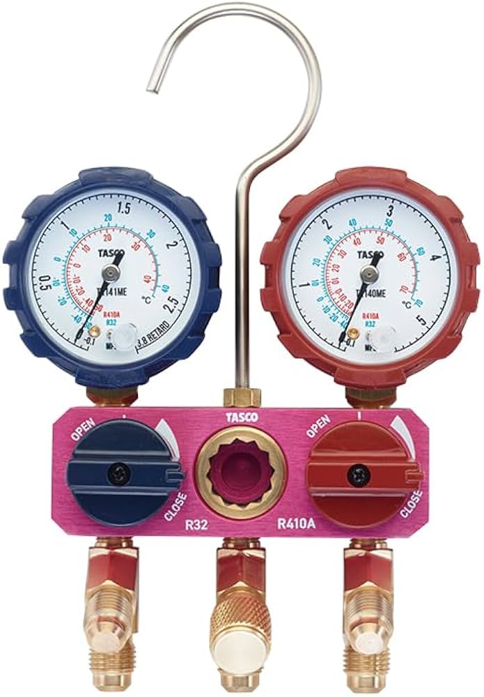 Amazon.co.jp: イチネンTASCO デジタルゲージ マニホールド キット