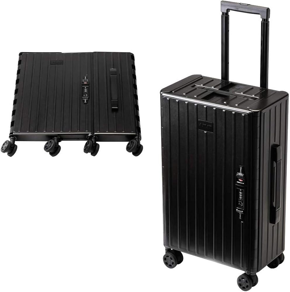 Amazon | ＆.FLAT 折り畳めるキャリーケース 35L キャリーケース