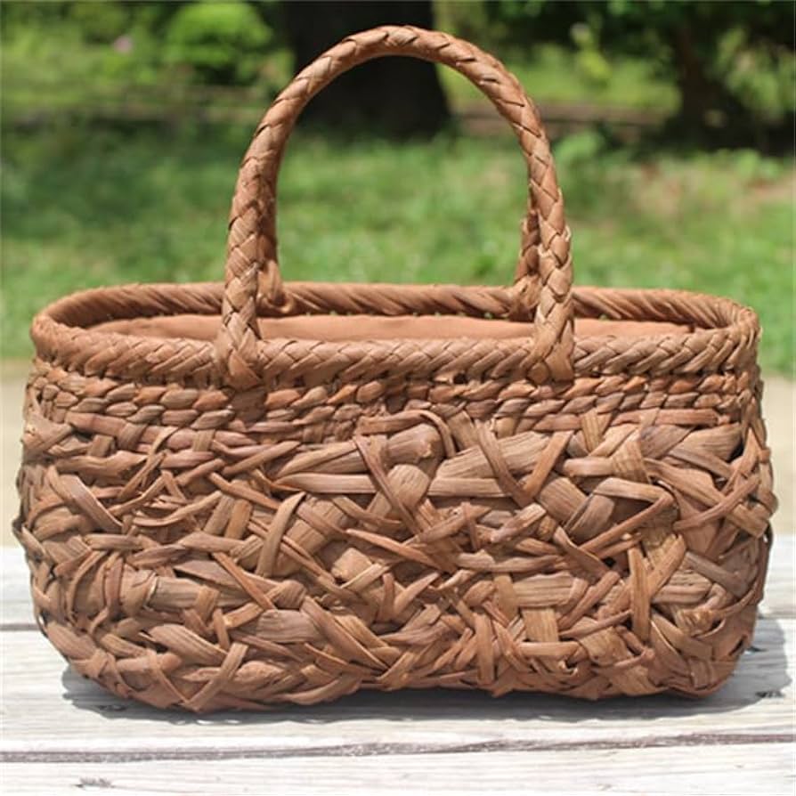 Amazon.co.jp: 乱れ編み 山葡萄 かご 籠 バッグ 一番皮 中布と内