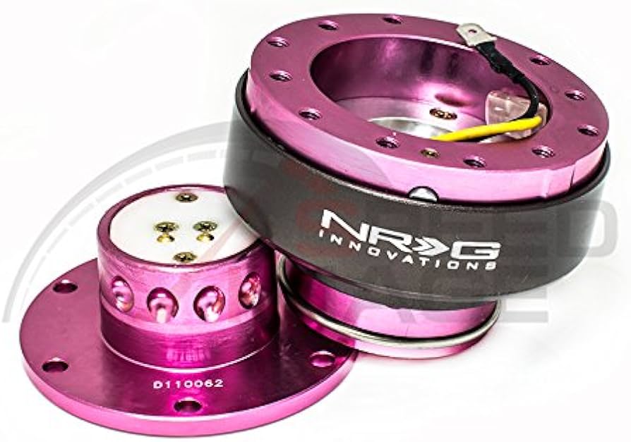 正規品】NRG クイックリリース ステアリング ピンク チーンと鳴る