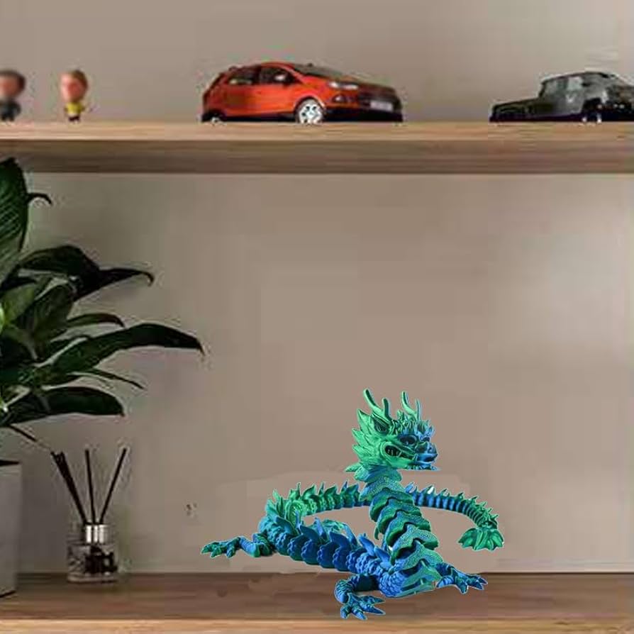 Amazon.com: ALHBEJT 3D Printed Crystal Dragon Articulated Dragon