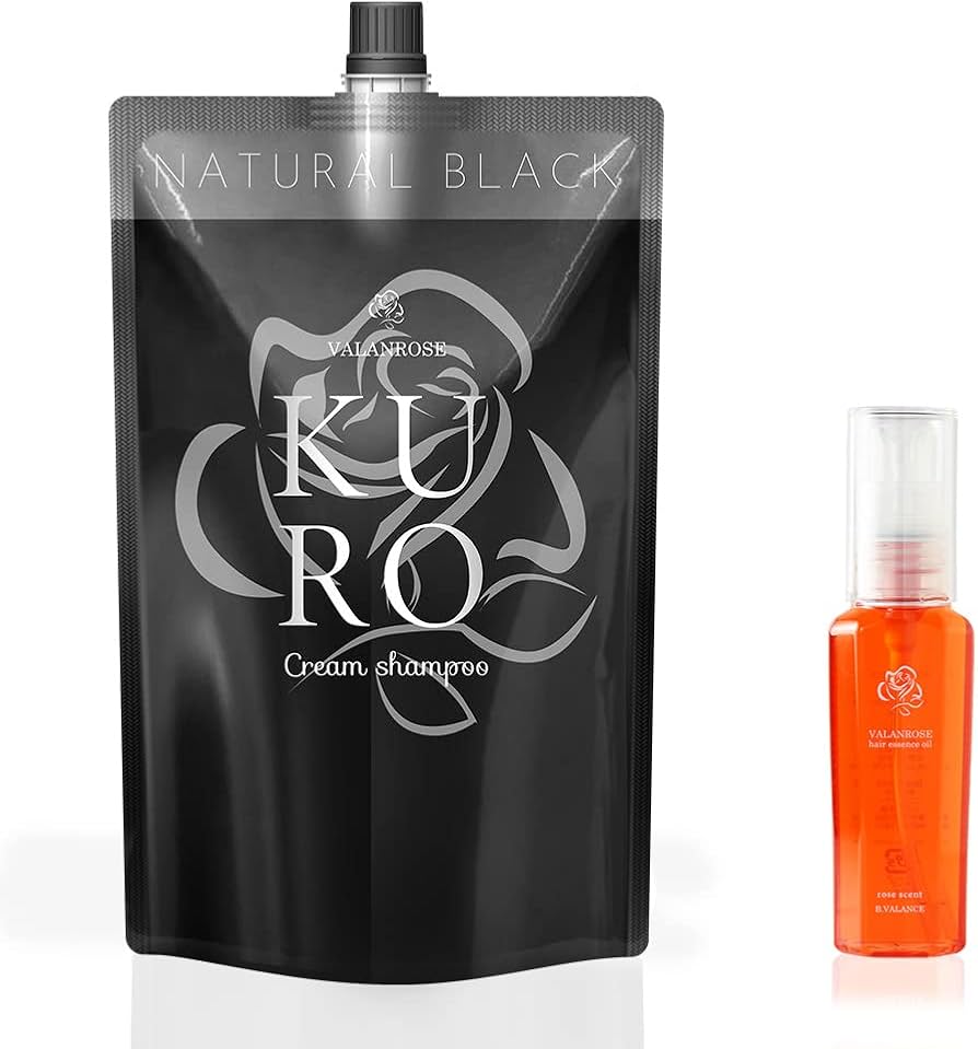 カラーリング・白髪染め VALANROSE KURO Cream shampoo 400g x 2