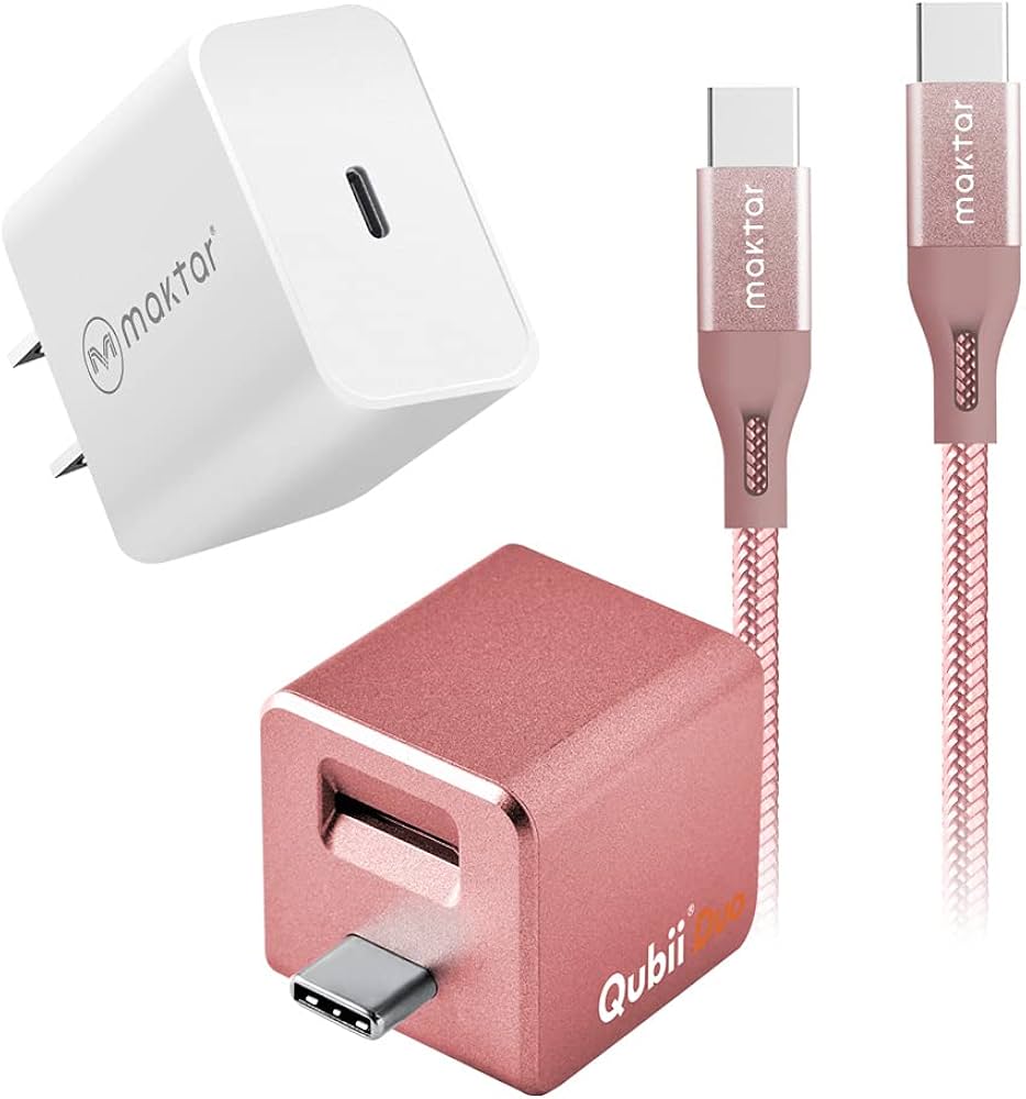 Amazon | Maktar Qubii Duo USB Type C ローズゴールド (18W USB-C電源