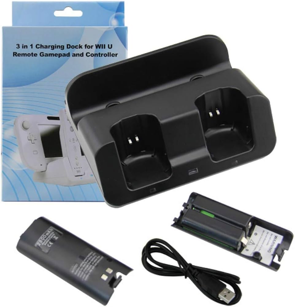 Amazon | Wii U ゲームパッド （Game Pad) & リモコン 2台 置くだけ