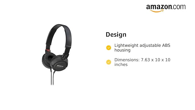 Amazon.com: Sony MDRZX100 Headphones (Black) : Electronics