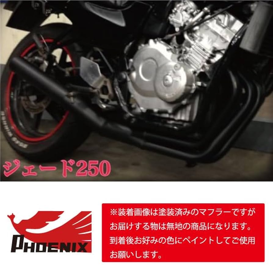 Amazon | JADE250 フェニックスレーシング ショート管 無地 【SP