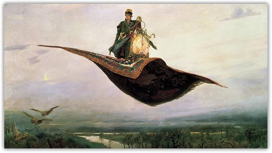 Amazon.co.jp: ヴィクトル・ヴァスネツォフ ポスター《魔法の絨毯の空