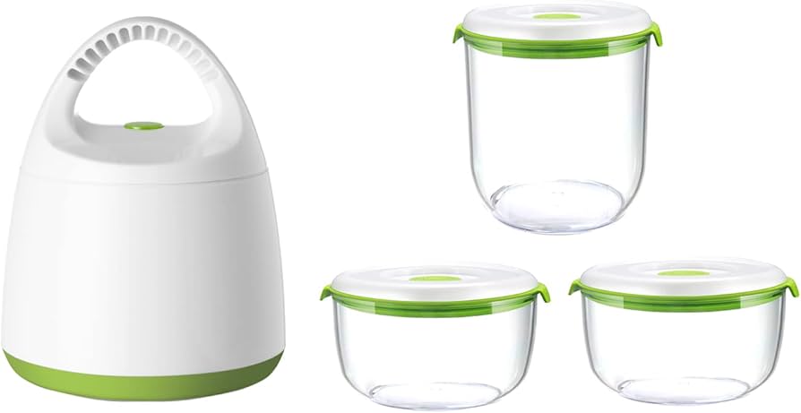 Amazon｜ショップジャパン フォーサ丸型3点セット 真空保存容器 真空