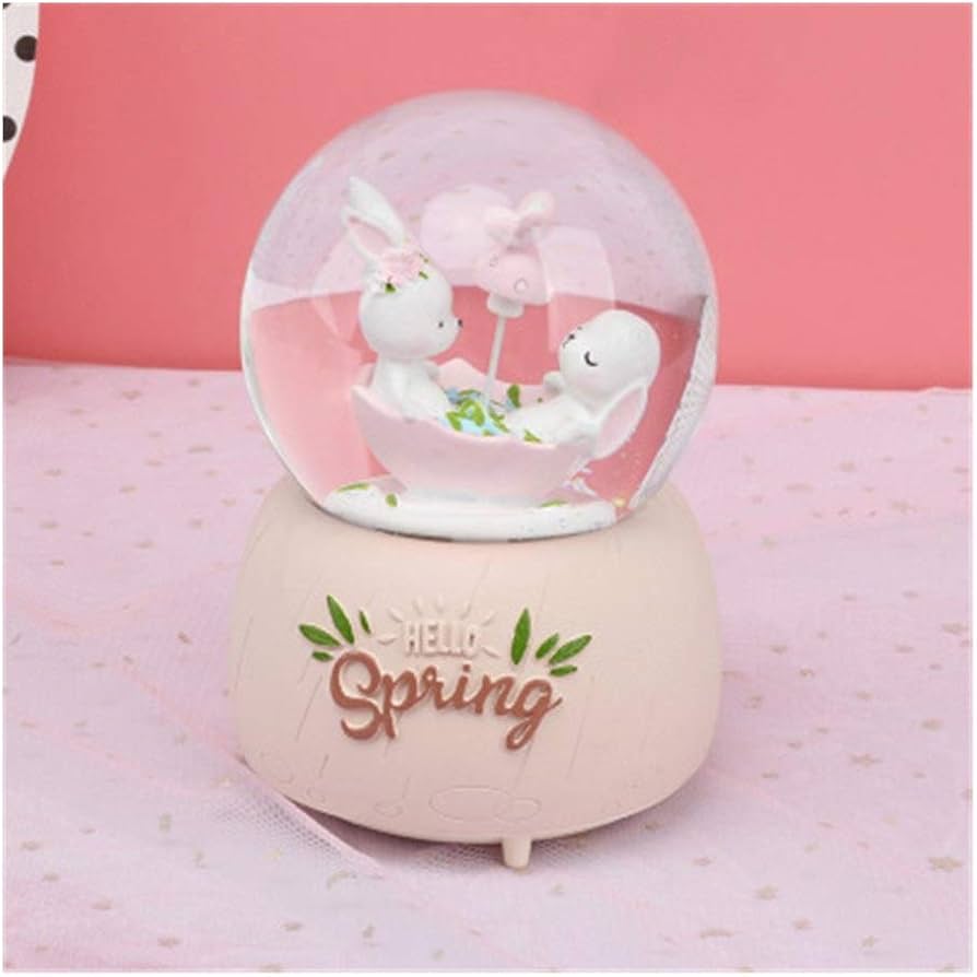 Amazon.co.jp: YVCHEN 春ウサギミニチュアモデルスノードーム