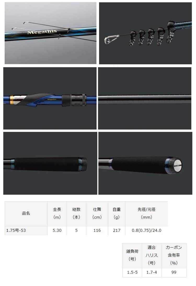 Amazon | ダイワ(DAIWA) 磯竿 メガディス AGS・E 1.75-53・E 釣り竿