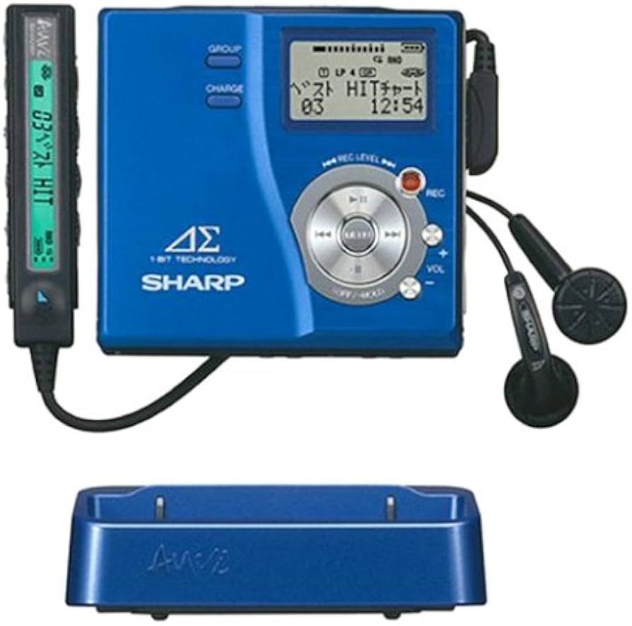 Amazon.co.jp: シャープ ポータブルMDレコーダー ブルー アウヴィ MD