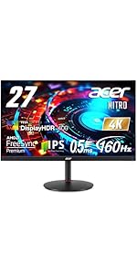 Amazon.co.jp: Acer ゲーミングモニター Nitro 27インチ IPS 非光沢 4K
