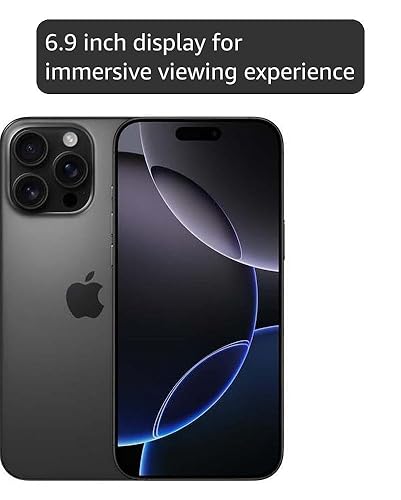 Amazon.com: Apple iPhone 16 Pro Max, 256GB, Black Titanium - T