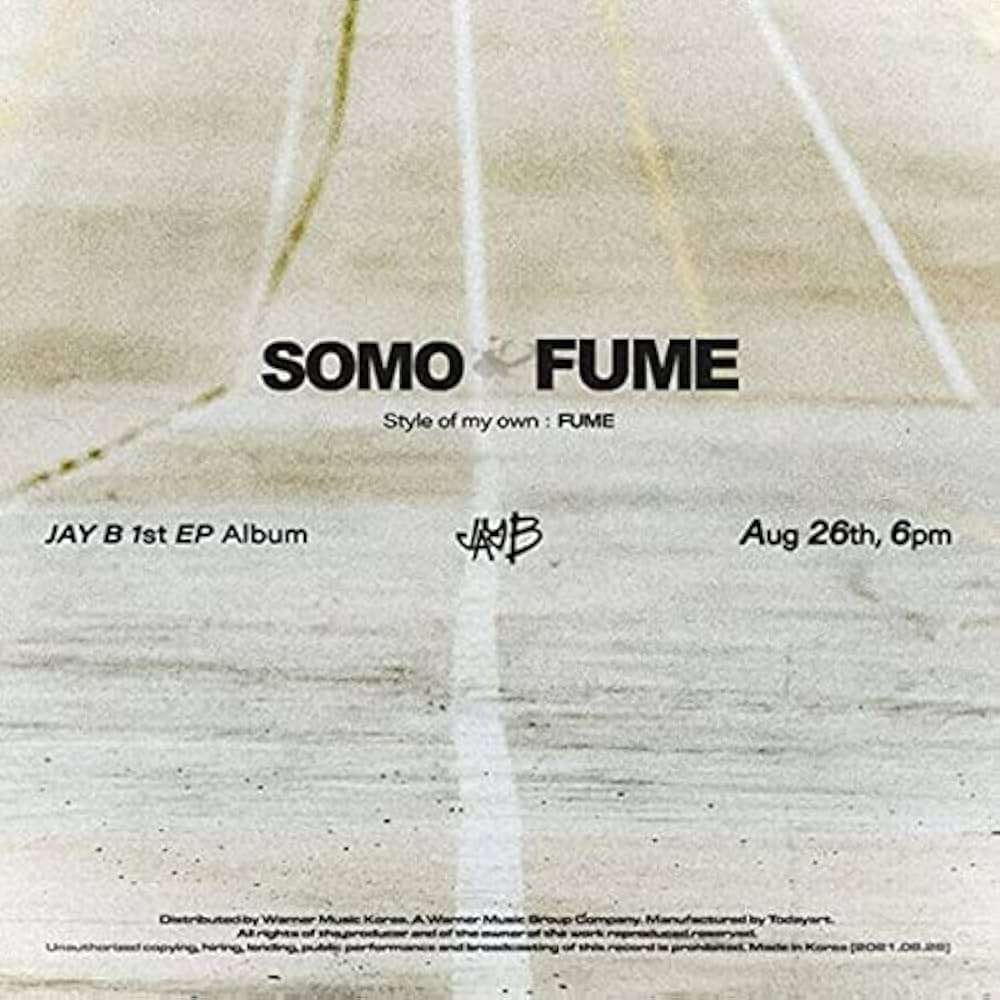 GOT7, JAY B, JB - GOT7 JAY B [ SOMO : FUME ] 1ST EP ALBUM. 1ea CD+
