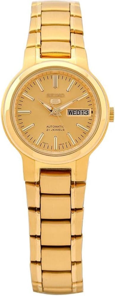 Amazon.com: Seiko 5#SYME46K1 Women's Gold Tone Self Winding