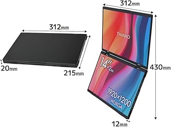 Amazon.co.jp: THANKO Mac/Windows両対応 上下2画面拡張ポータブル