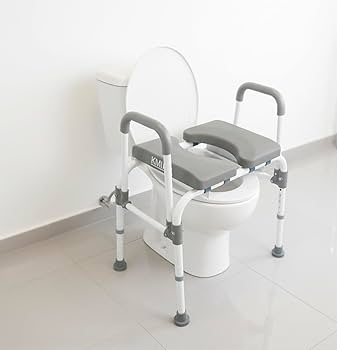 KMINA Commode Toilet Chair (3 in 1), Lightweight, Adjustable