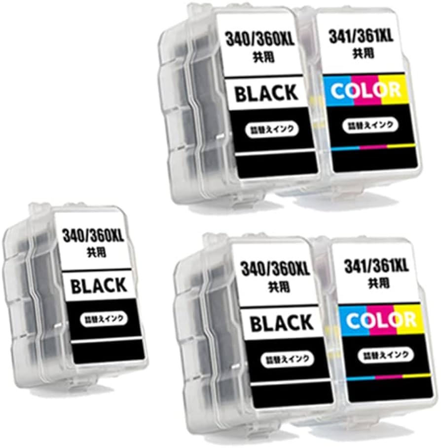 Amazon.co.jp: Canon BC-360 BC-361 3 Black + 2 Pack Color Printer
