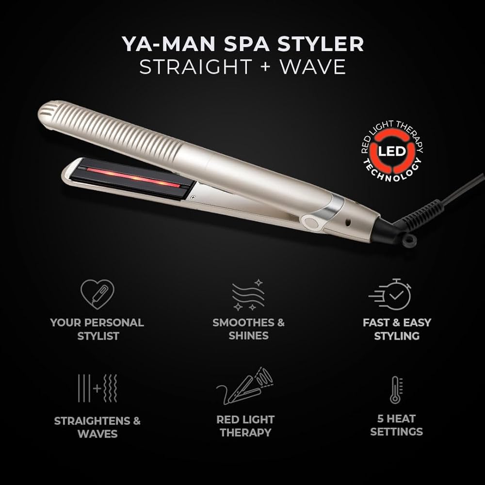 Amazon.com: YA-Man Spa Styler Straight + Wave Flat Iron Hair