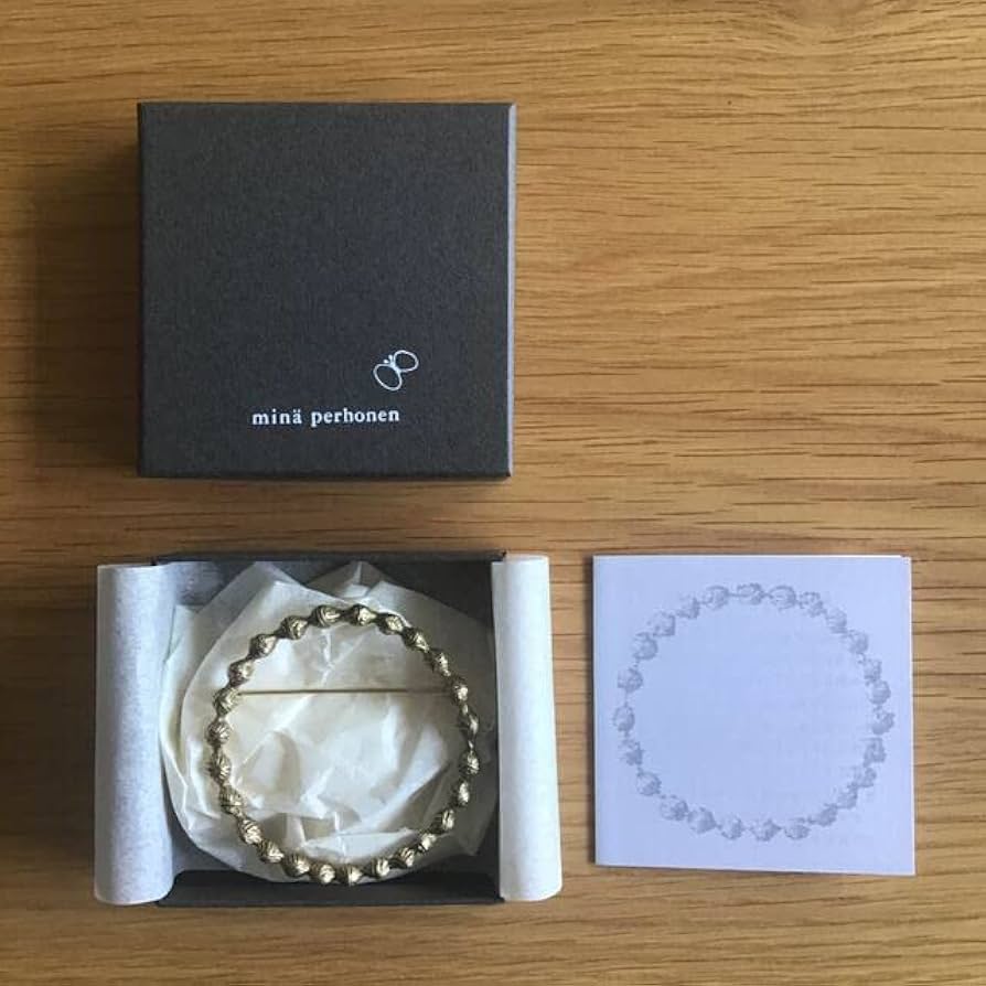 Amazon.co.jp: ミナペルホネン ブローチ タンバリン antique gold