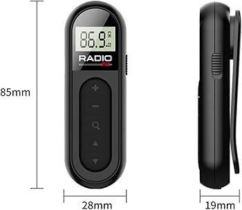 Amazon | ミニFMウォークマンラジオ、LCDディスプレイ付きトランジスタ