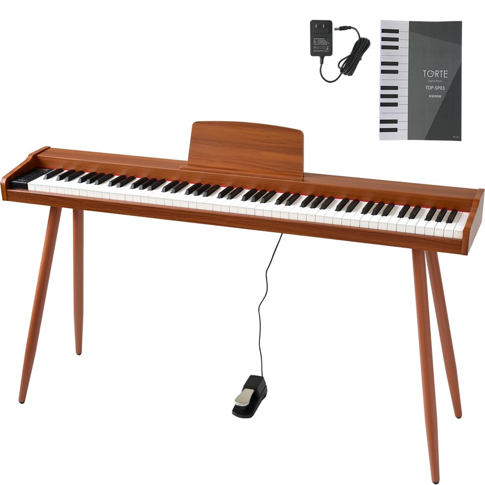 Amazon | TORTE トルテ 電子ピアノ 88鍵盤 セミウェイトキー フル