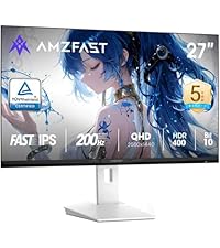 Amazon.co.jp: Amzfast 27インチゲーミングモニター 白 WQHD(2560x1440