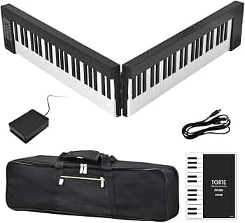 Amazon.co.jp: TORTE トルテ 電子ピアノ 折りたたみ式 88鍵盤 フル