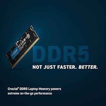 Crucial DDR5 RAM 32GB Kit (2x16GB) 5200MHz (or 4800MHz) SODIMM