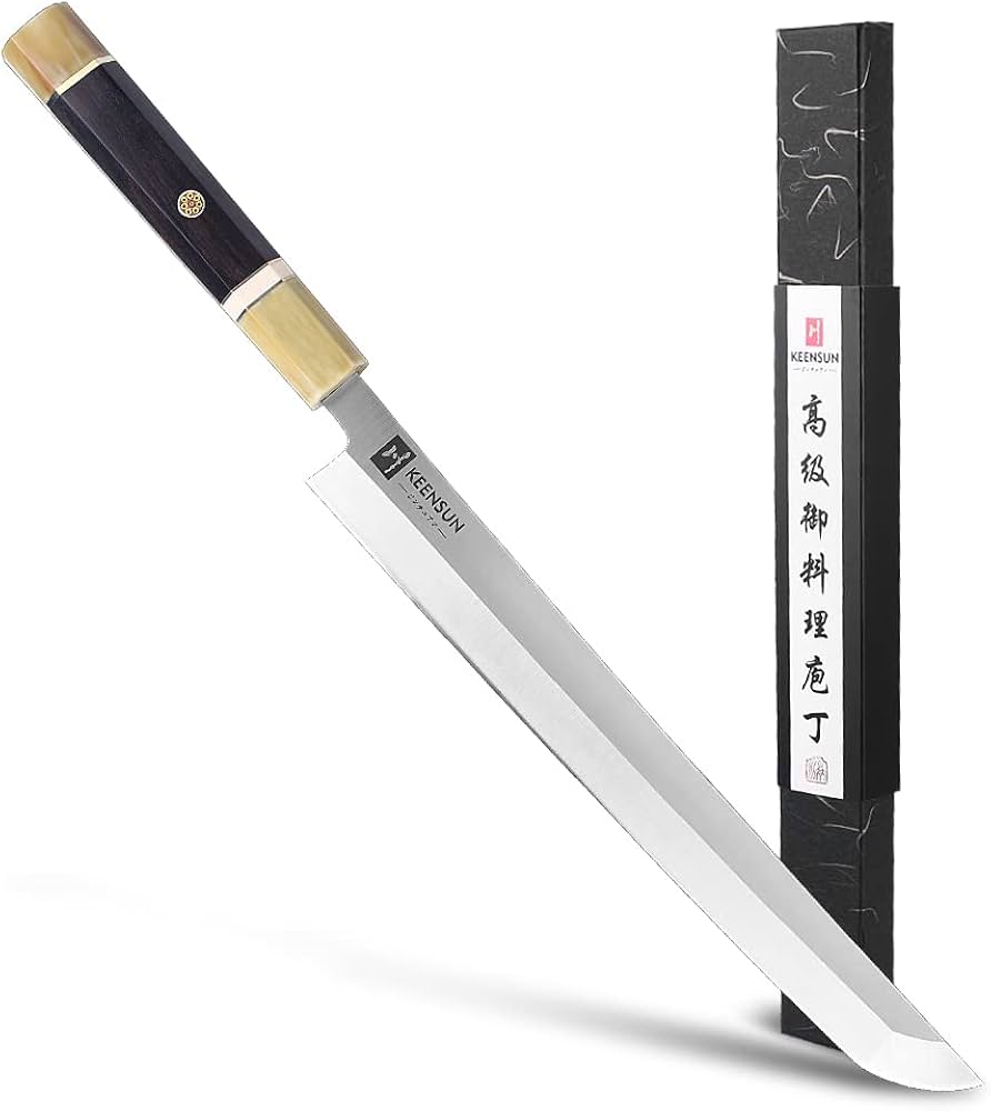 Amazon | KEENSUN 先丸包丁 刃渡り270mm ステンレス鋼 刺身包丁 柳刃
