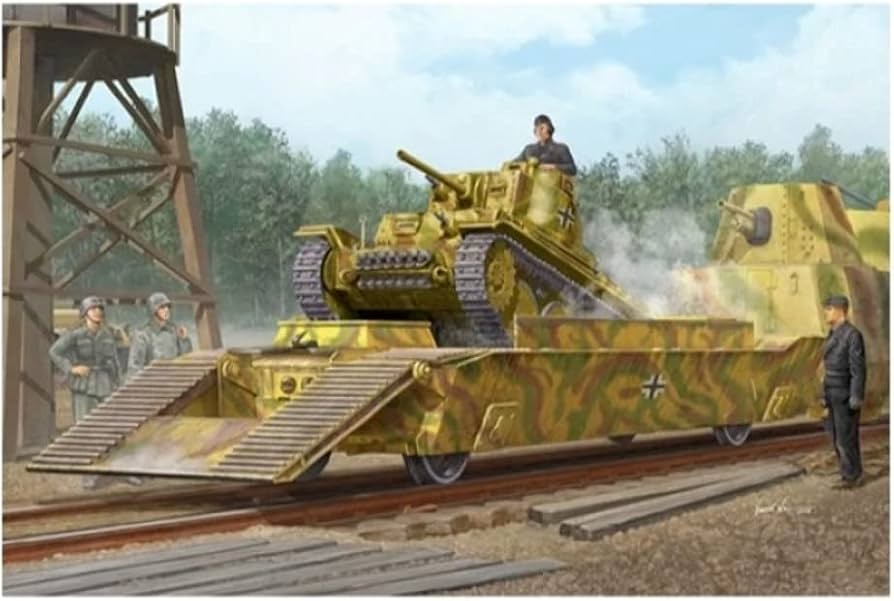 Amazon | トランペッター 1/35 ドイツ装甲列車編成BP-42/戦車運搬車