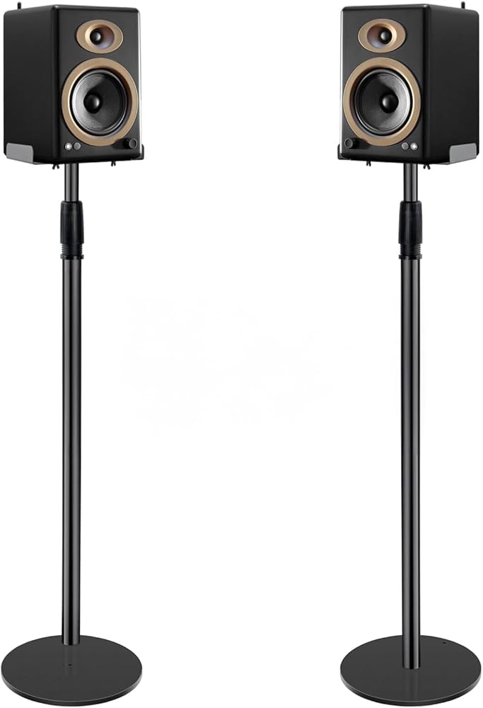 Amazon | BQKOZFIN スピーカースタンド 2台1組 高さ調整可能 80-130cm