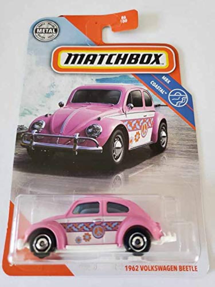Amazon.com: Matchbox 2020 MBX Coastal 1962 Volkswagen Beetle, Pink