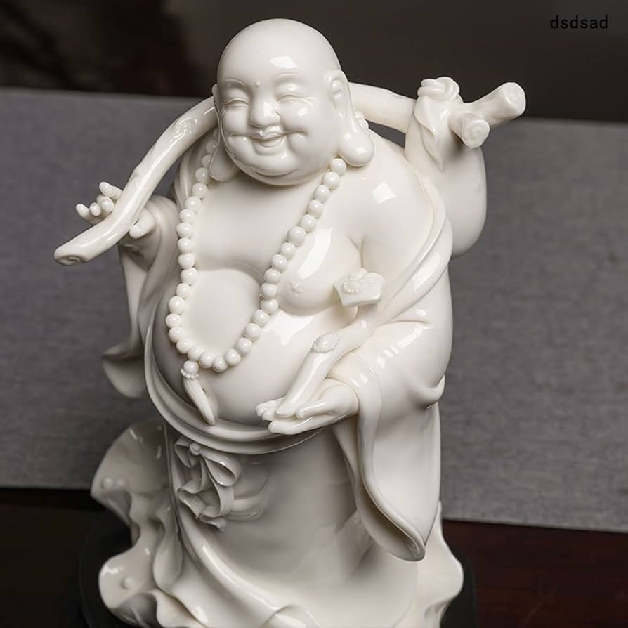 Amazon.co.jp: 七福神 布袋様 布袋さんの置物 陶磁器製 総高さ29cm